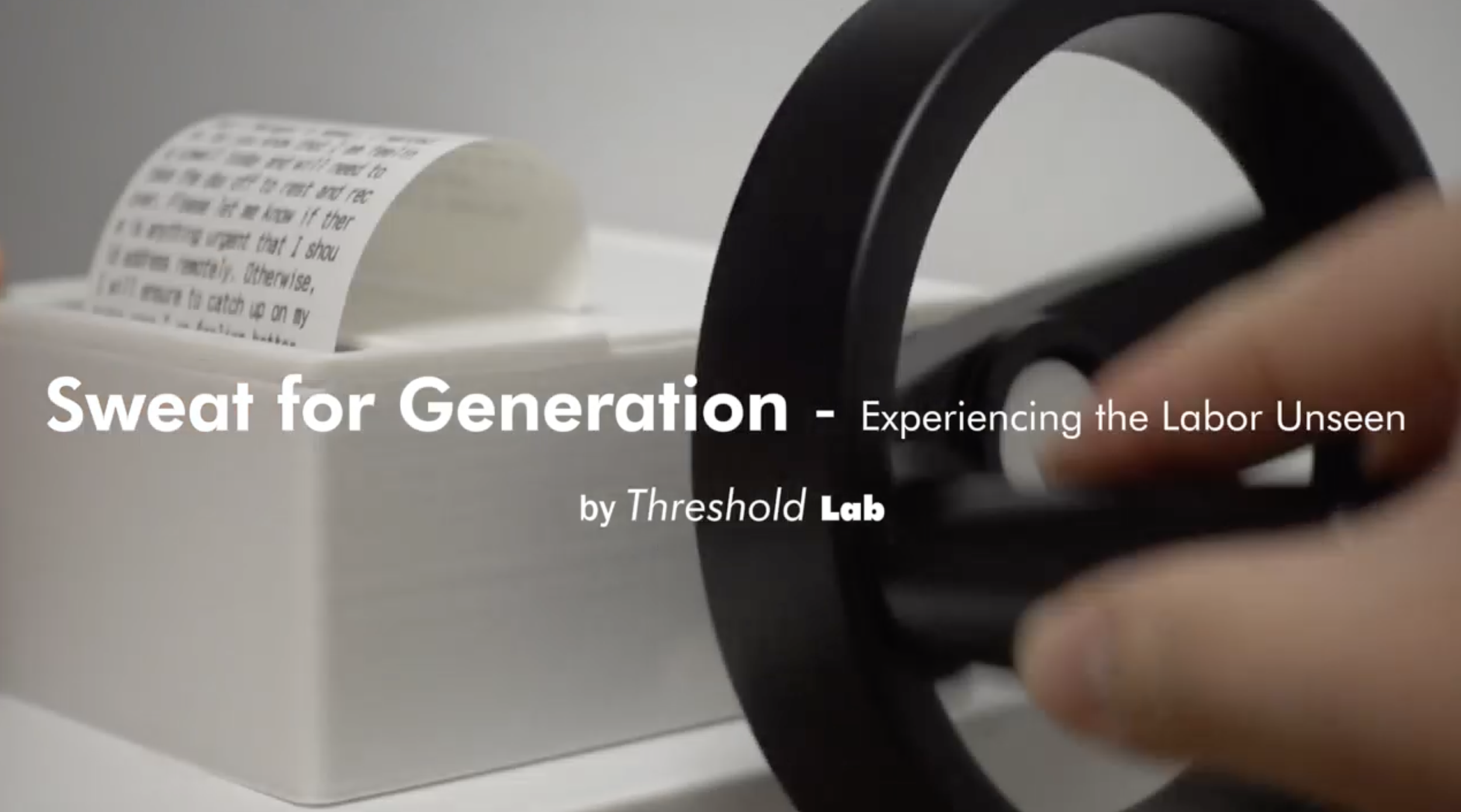 Threshold Lab - Sweat for generation